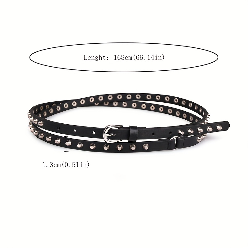 Women's Double Ring Casual Bucket Slim Waist Belt
